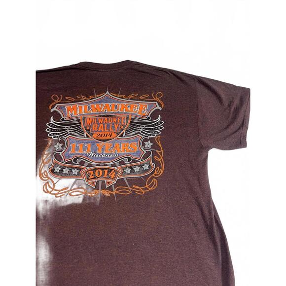 Milwaukee Rally Motorcycle 111 Years 2014 Graphic Men’s Extra Large T-Shirt XL - Picture 4 of 6